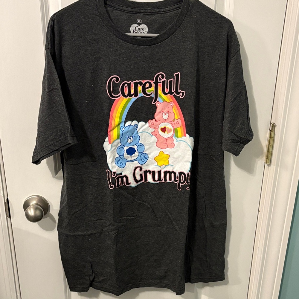Care Bears T-Shirt - Dark Gray with Rainbow and Bears